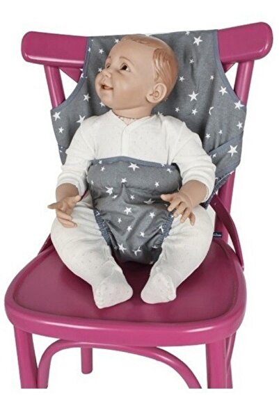 Sevi Baby كرسي مرتفع من القماش المنقوش من سيفي بيبي باللون الرمادي