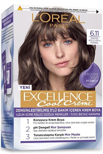 L'Oreal Paris L’oréal Paris Excellence Cool Creme Saç Boyası – 6.11 Ekstra Kü...
