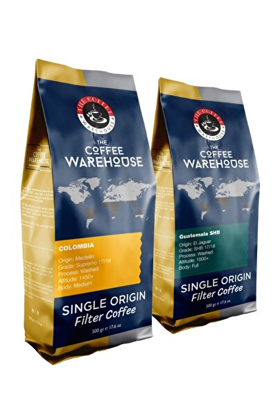 The Coffee Warehouse Avantaj Paket 1 Kg Colombia 500g + Guatemala 500g Filtre...