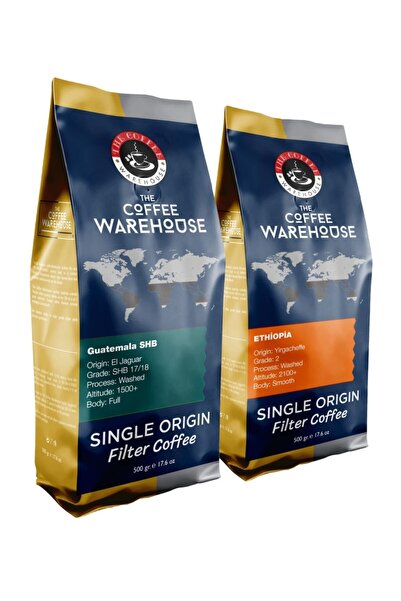 The Coffee Warehouse Avantaj Paket 1 Kg Etiyopya 500g + Guatemala 500g Filtre...