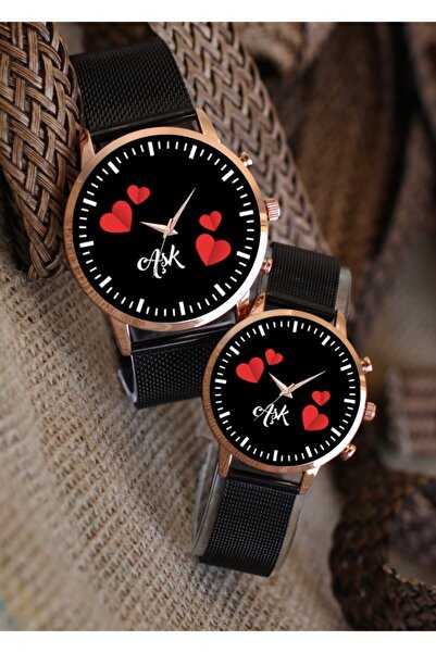 Kubbehan Sevgili Saati Kalpli Aşk Çift Kol Saati Bay Bayan Sevgili Saatleri S...