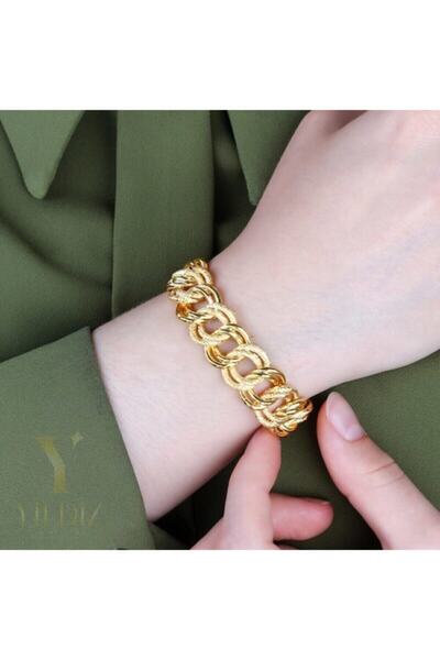 Yıldız Gold İmitasyon Kalın Samanyolu Altın Kaplama Bileklik