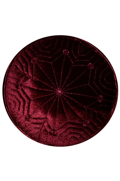 şahinbak Claret Red Skullcap - Tuğra and Molded, Rıfa-I Skullcap T042