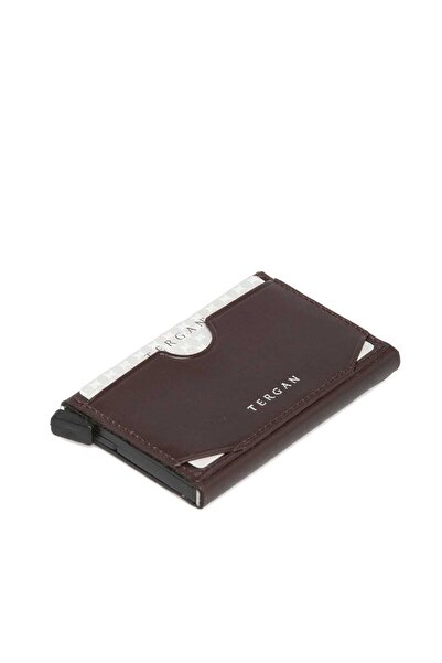 Tergan Unisex Brown Leather Credit Card HolderS1KK00000260