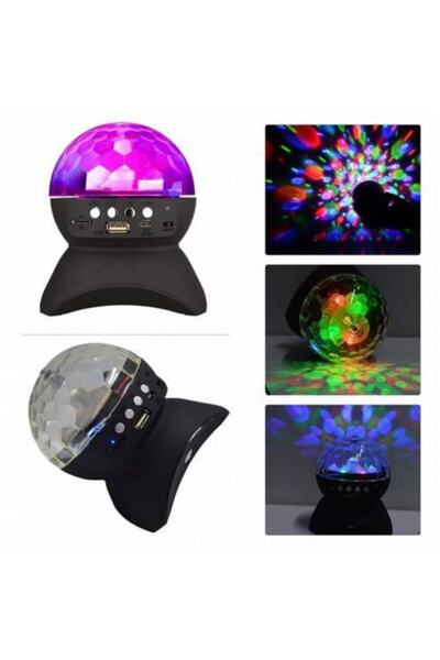 Happystore L740 Led Işıklı Disko Topu Şarjlı Bluetooth Hoparlör Tavan Işık Ya...