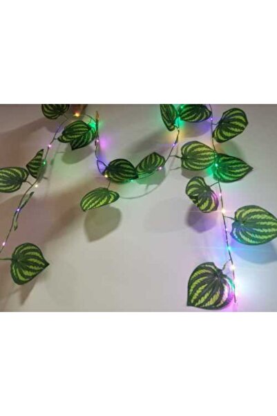 KozmoParti Dekoratif Sarmaşık Peri Led Büyük Yapay Yaprak 230 Ccm 3m Rgb