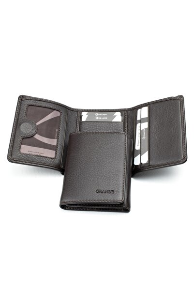 Grande 1414 محفظة رجالية من الجلد الطبيعي مع مغناطيس