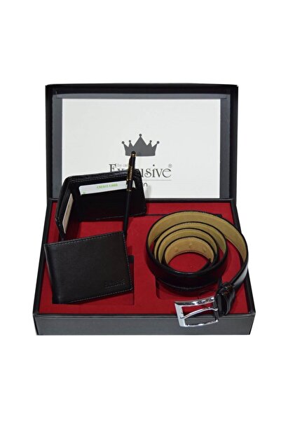 EXCLUSIVE Erkek Çeyiz 4'lü Kemer Cüzdan Seti Ec2040