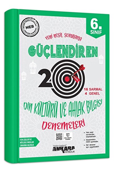 Ankara Yayıncılık 6. Sınıf Güçlendiren Din Kültürü Ve Ahlak Bilgisi 20 Deneme...