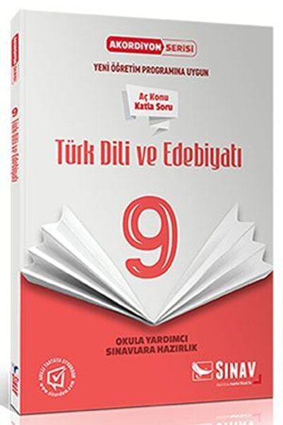 Sınav Yayınları 9. Sınıf Türk Dili Ve Edebiyatı Akordiyon Kitap