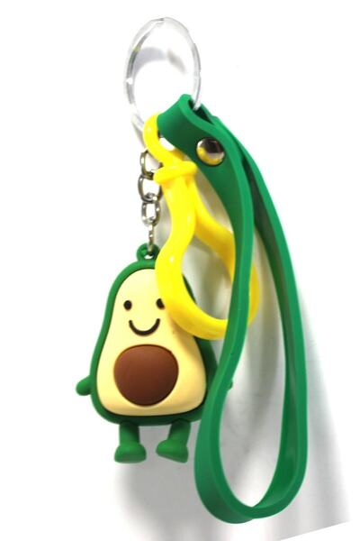Acousticworld الأفوكادو 3D سلسلة المفاتيح السيليكون