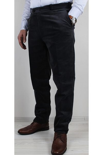 Bilgiçler Ανδρικό παντελόνι Classic Cut Velvet Σκούρο Γκρι