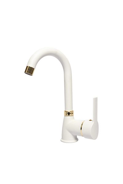FAUMIX White Gold Rotating Pipe (Hot-Cold Water Inlet) 2 Years Kitchen Faucet