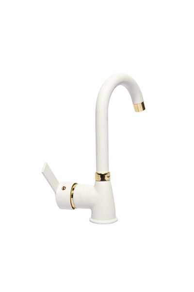 FAUMIX White Gold Rotating Pipe (Hot-Cold Water Inlet) 2 Years Kitchen Faucet