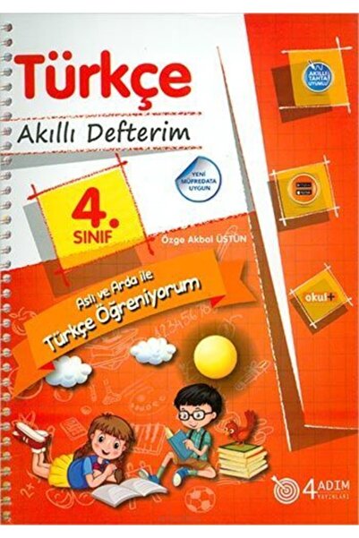 4 Adım Yayınları 4 Adım 4. Sınıf Türkçe Akıllı Defterim