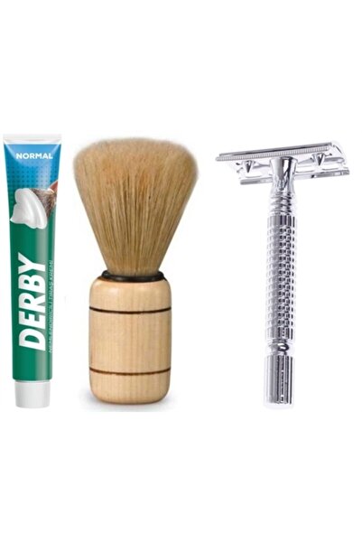 Derby Tıraş Jilet Krem Fırça Premium Tıraş Seti 712567