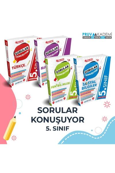 Pruva Akademi 5. Sınıf Sorular Konuşuyor Soru Bankası Seti 4 Branş