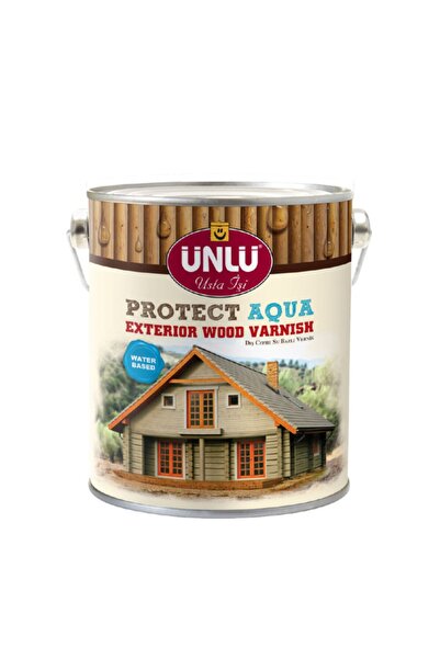Genel Markalar Ünlü Protect Aqua Su Bazlı Dış Cephe Vernik Ipek Mat 1 Lt