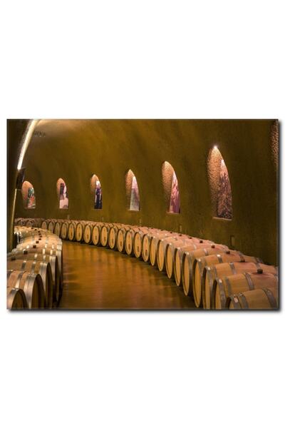 La Vita e Bella Şarap Mahzeni Ve Şarap Fıçıları Kanvas Tablo Ym-1044