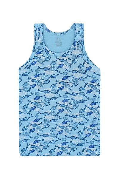 biyokids Boy's Undershirt 5 Pack Mixed Color Printed Undershirt
