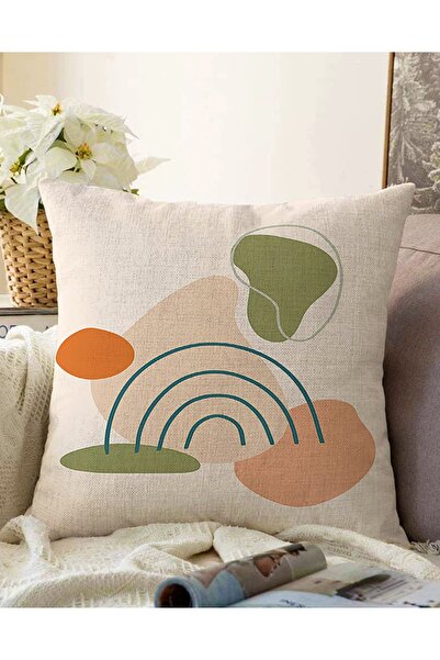 Realhomes Double Sided Soft Colorful Onedraw Drawing Digital Printed Modern R...
