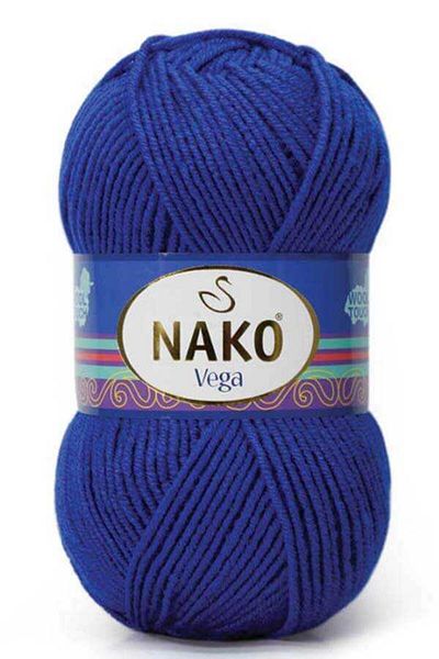 NAKO Vega Hand Knitting Yarn Yarn Yini, Κωδικός χρώματος: 2123-Royel Blue