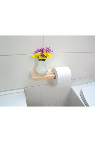 Generic Brand Suport pentru hârtie igienică decorativ cu raft