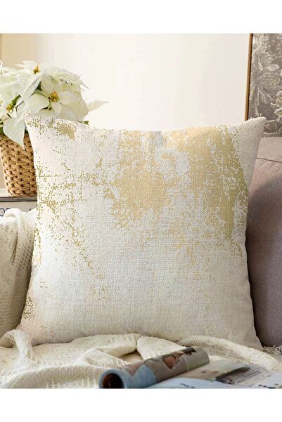 Realhomes Çift Taraflı Renkli Zeminli Soyut Mermer Desenli Dijital Baskılı Mo...