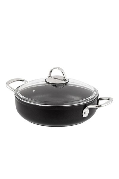 Nehir Titanium Black 28cm Flat Pot