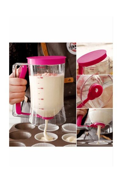 Bayev Pankek Dough Flowing Practical Acrylic Scale Dough Dispenser Portioner White