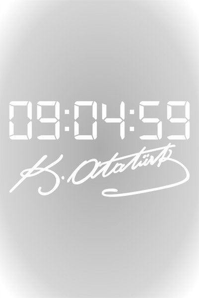 Quart Aksesuar Mustafa Kemal Atatürk Sticker Auto Glass Sticker White 20 X 10 cm