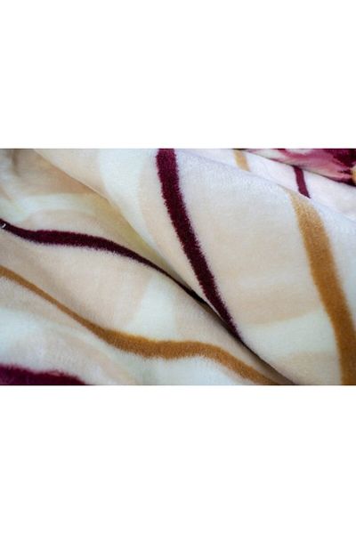 la casa Lacasa Patterned Mink Blanket - 200x240, Pink/Cream