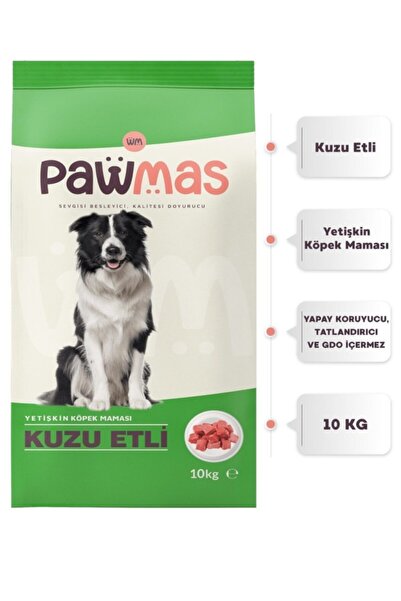 Pawmas Kuzu Etli Yetişkin Köpek Maması 10 kg  x2 Adet