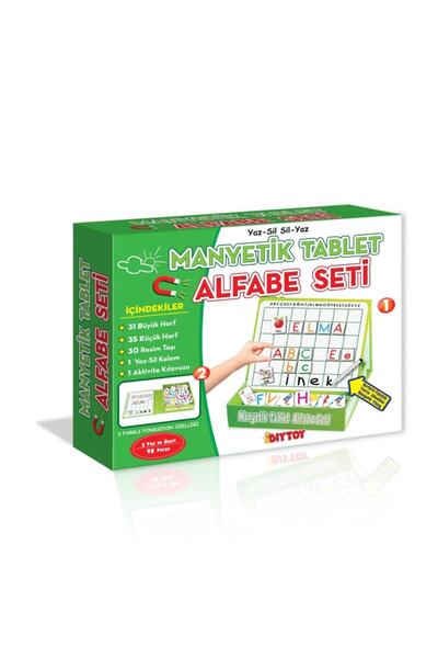 Diytoy Manyetik Tablet Alfabe Seti Yaz-sil Sil-yaz