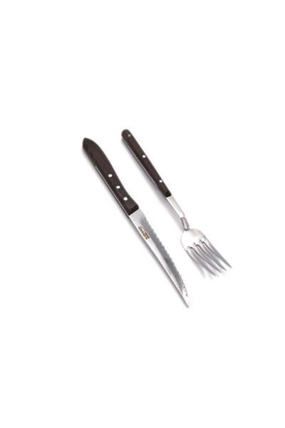 Solingen 4 'lü Steak Bıçağı Set 2 Bıçak 2 Çatal Et Bıçağı