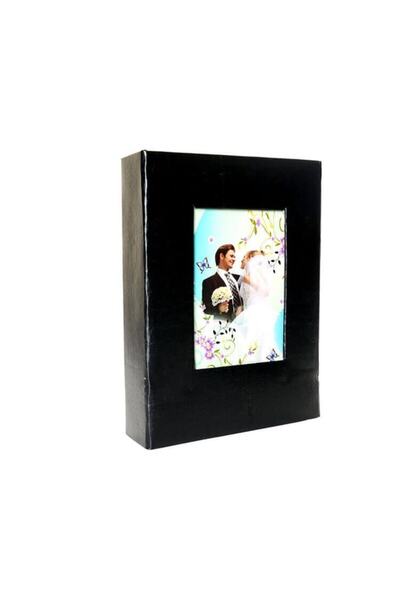 Nobbystar ألبوم صور نافذة جلدي أسود 100 قطعة - 13x18 سم Hal126-s