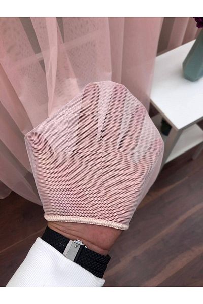 Esse Home Puppy-Pink Color Gray Tulle Curtain, 300x260, Sparse Pleat, 1/2