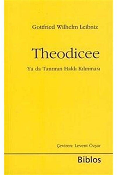 Genel Markalar Theodicee Ya Da Tanrının Haklı Kılınması