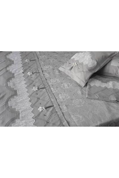 Mira Handcrafted Lace Pique Set - Silver