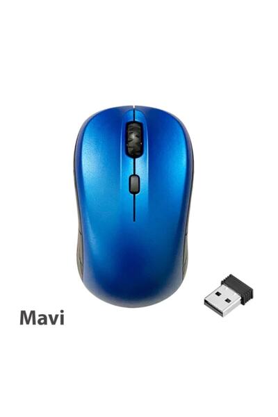 Genel Markalar Kablosuz Optik Mouse - Wireless Mouse - Maus - Fare - Mavi