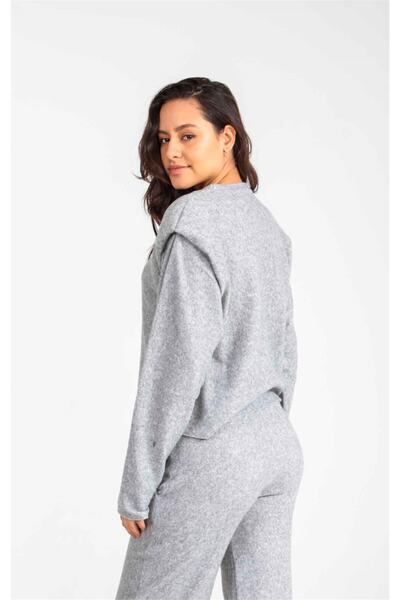 Collezione Kadın Gri Sweatshirt