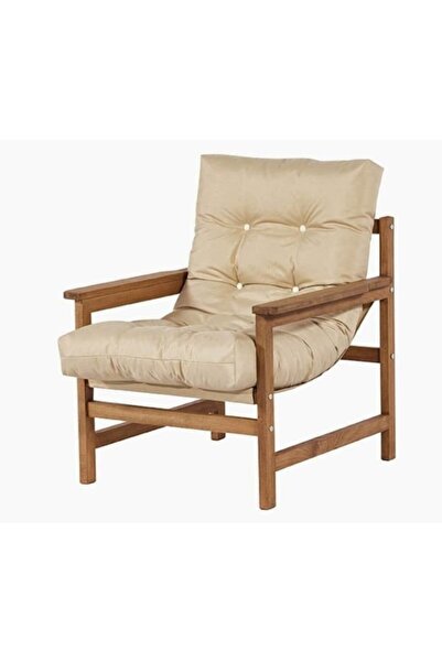 Mahya Bahçe Tekli Berjer Koltuk Puf Koltuk