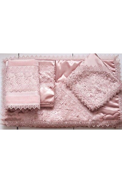 bursa çeyiz Elit Fransiz Dantelli Seccade Takımı *0,51