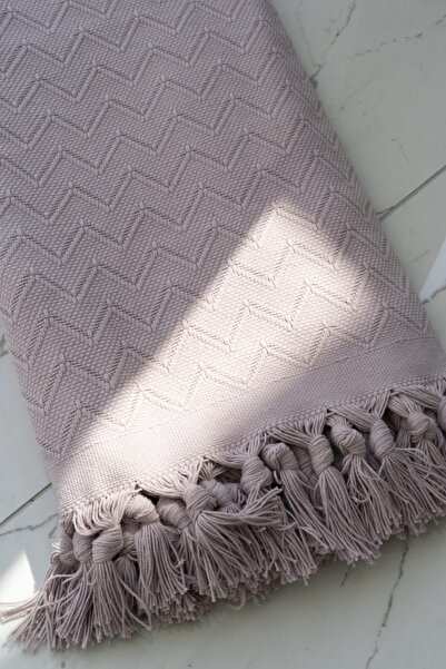 Upline Bianca Lila Pike / Koltuk Şalı (120x190)