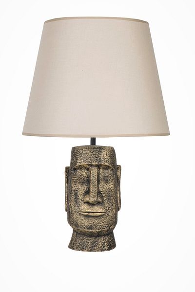 Qdec Gold Beige Moai Lampshade - Modern Design