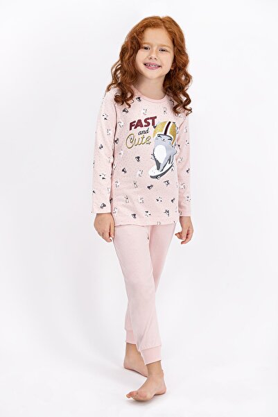 ROLY POLY Rolypoly Fast And Cute Somon Kız Çocuk Pijama Takımı