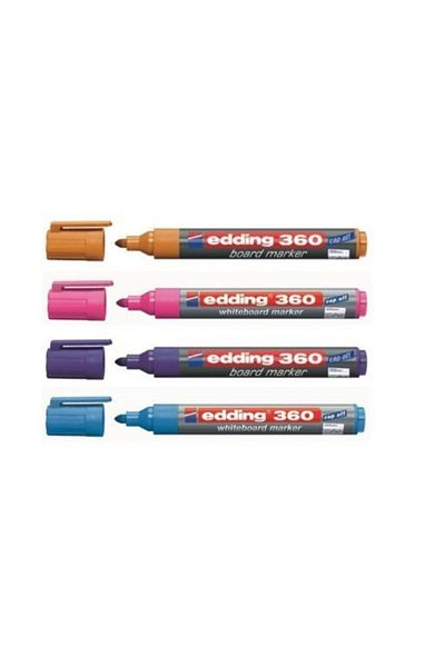Edding 360 Erasable Whiteboard Pen Board Marker 4 Colors Set
