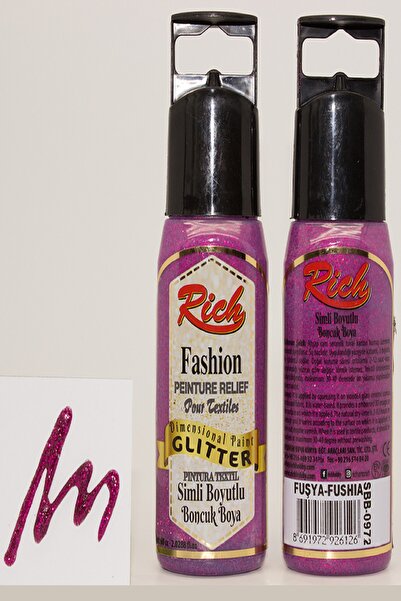 Rich Boyutlu Boncuk Boya 972 Simli Fuşya 60 Cc