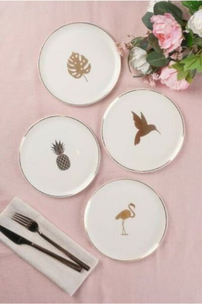 Porland Exotic Pastry Plate 4 Pieces 18 Cm