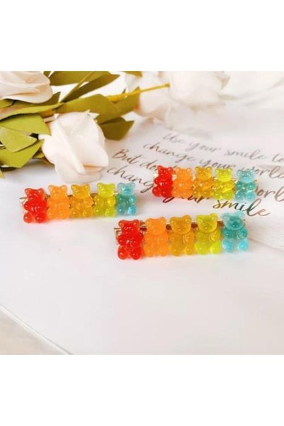 Luckylovelykids Girl's Baby Jelly Bean Clip Buckle Set